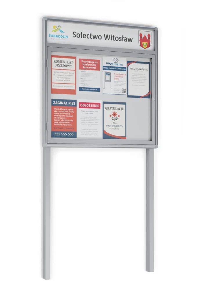 sołecka gablota stojąca z fryzem