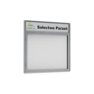 Gablota ogłoszeniowa zewnętrzna otwierana OUTDOOR 100×100 z fryzem